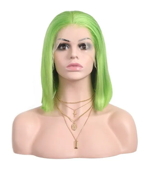 Wholesale Green Bob Wigs Human Hair 13x4 Lace Front Wigs Virgin Hair Lace Wigs