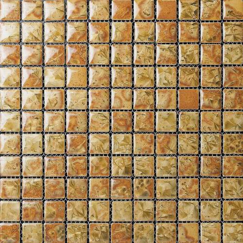 Amarelo mosaico cerâmico transformadora de vidros