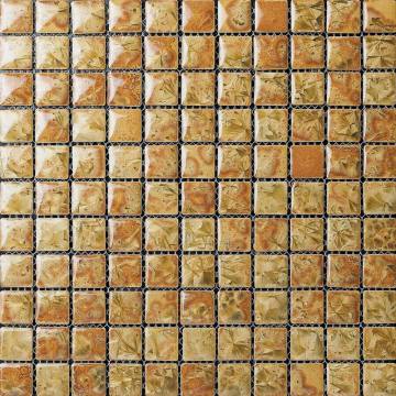 Kuning berlapis transformasi keramik mosaik