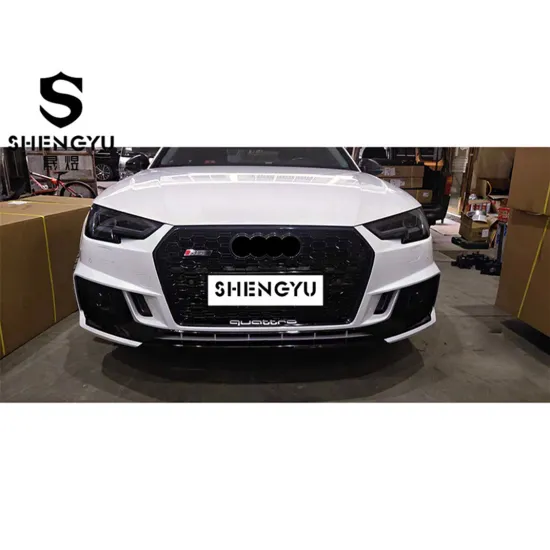 Upgrade Audi A4 B9 2017-2019 to RS4 Style Kit - Front Bumper with Grille, Front Lip, Rear Diffuser