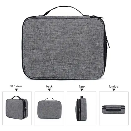 Free Sample Double Layer Travel Universal Cable Organizer Case for iPad Pro Electronics Accessories Storage Bag