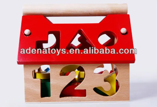 Children Educational Toy Wooden Digital House