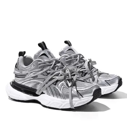 New Breathable Leather Chunky Platform Shoes - Unisex Casual Sports Shoes for Men