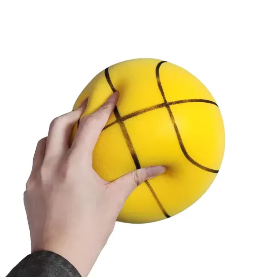 Custom High Quality Silent Basketball Sports Balls Toy - Soft Foam Bouncy Sponge Ball for Kids
