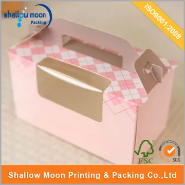 handle with pvc windown cake packaging paper box