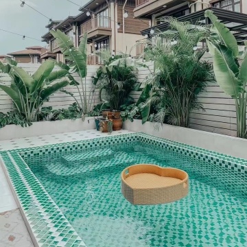 Blue Ceramic Mosaic Swimming Pool Tiles For Sale