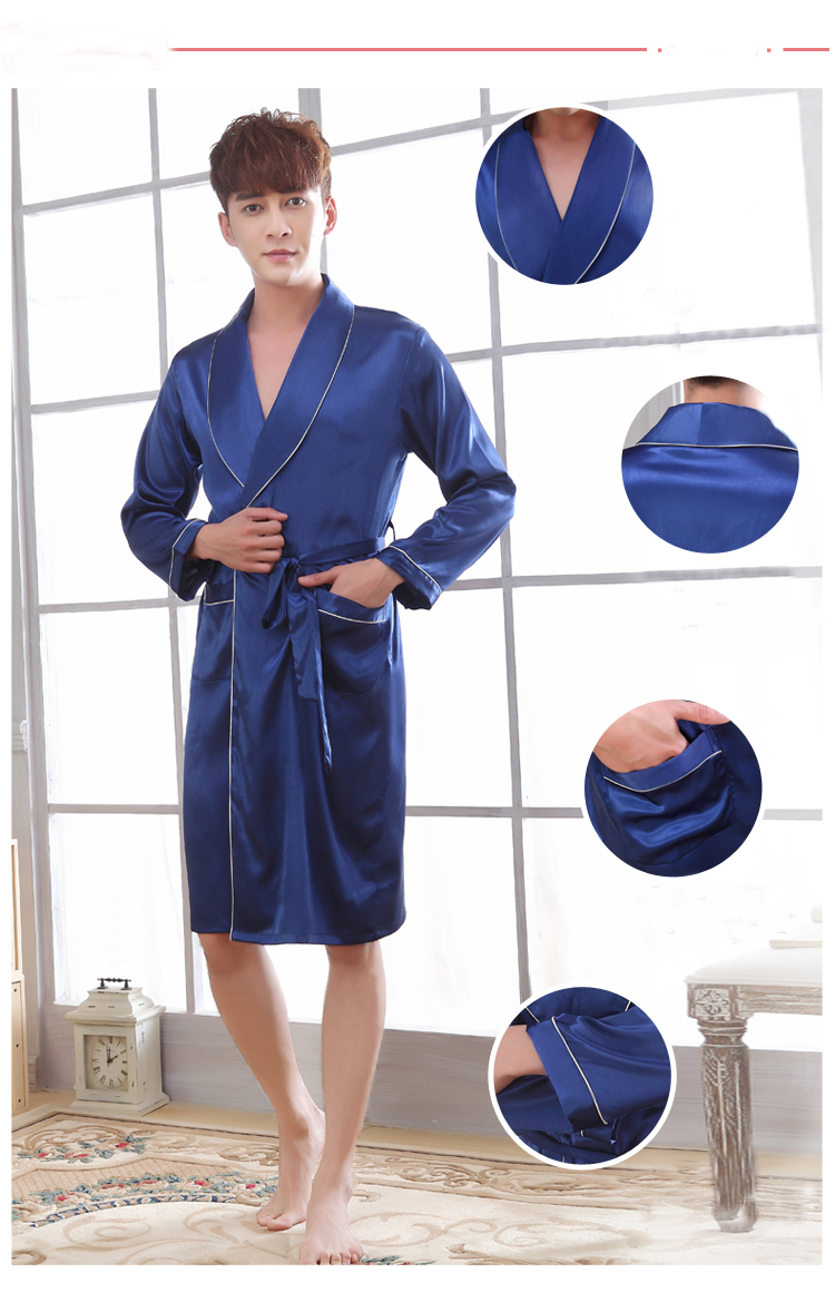 Faux Silk Robe