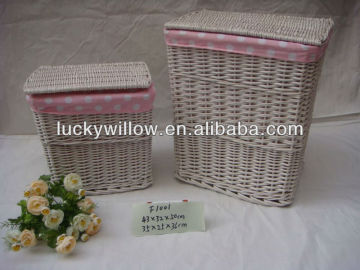 pink willow laundry baskets / Wine Gift Basket, Handmade, Eco-friendly, Many Colors and Styles Available