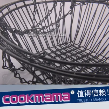 3-tier wire hanging basket,3 tier hanging fruit basket,hanging basket,Chrome