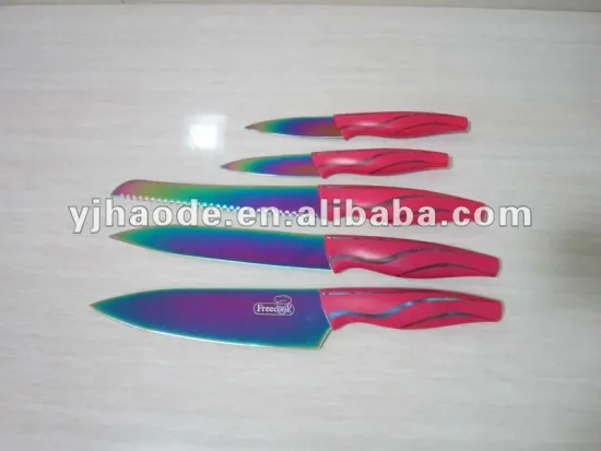 haode 5 pcs titanium knife set