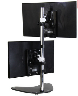 TV11 dual monitor desktop arm stand back