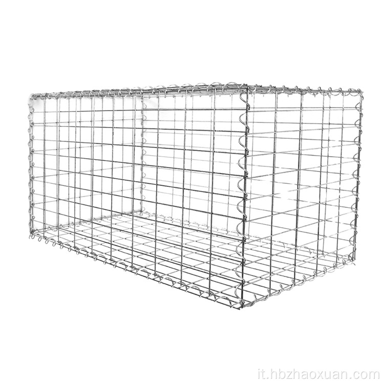 Muro di gabion saldato galvanizzato