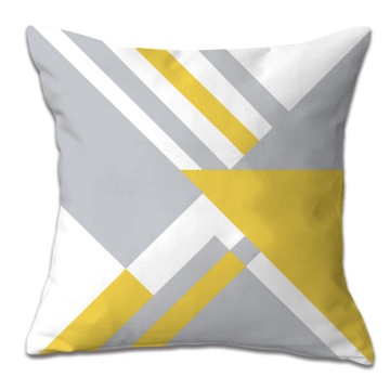 Taie d&#39;oreiller à motif géométrique jaune coussin de voiture