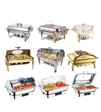 Rectangle Electric Buffet Food Warmer - Indian Stainless Steel Chaffing Dishes for Sale