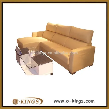 solid wood L shape sofa