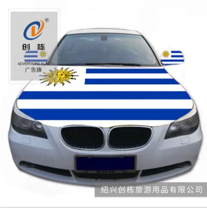 Custom Brazil national flag car hood cover