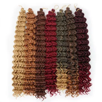 aliexpress Cheap crochet braids Synthetic braiding hair Long Deep Curly wave crochet hair extension Ocean wave Crochet braid
