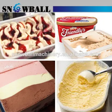 Semi-auto family size Ice cream tub filling machine industrial ice cream maker
