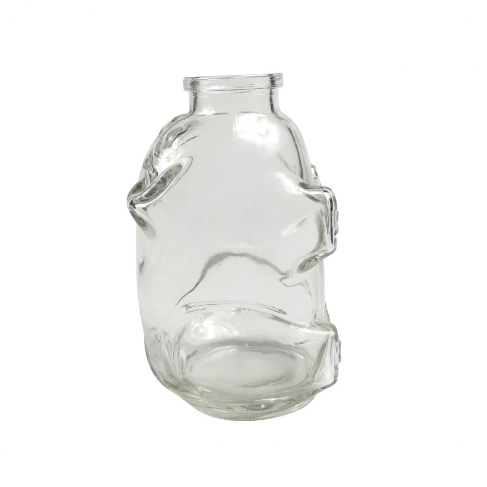 Bottiglie di vetro a forma di cane bottiglie decorative con sughero