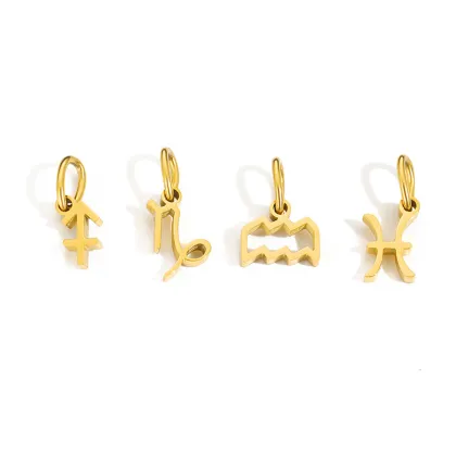 New Charm Zodiac 12 Zodiac Sign Necklace Pendants