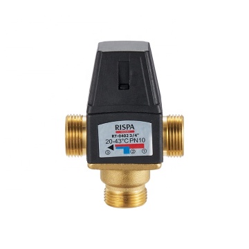 BJ45005 Brass Thermostatic Mixing Valve - 3/4\" Three Way Valve