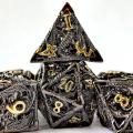 Pure Copper Hollowed Metal Dice Featured with 3D Dragon