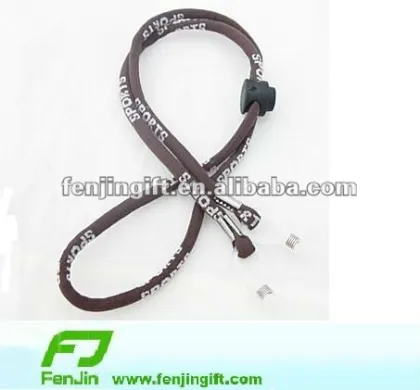 adjustable jacquard nylon cord glasses lanyard