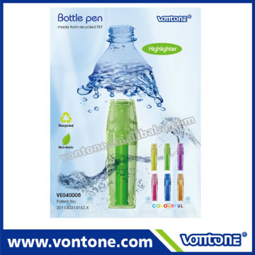 Promotional highlighter pen bottle pen highlighter with chisel tip