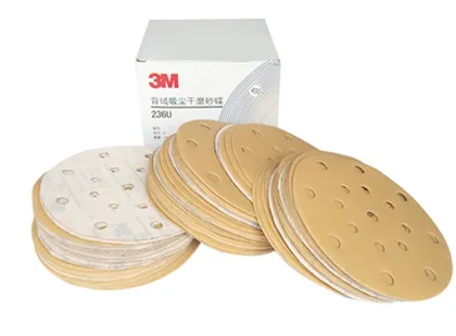 3M 236U 125mm Aluminum Oxide Sanding Discs for Wood and Metal Polishing