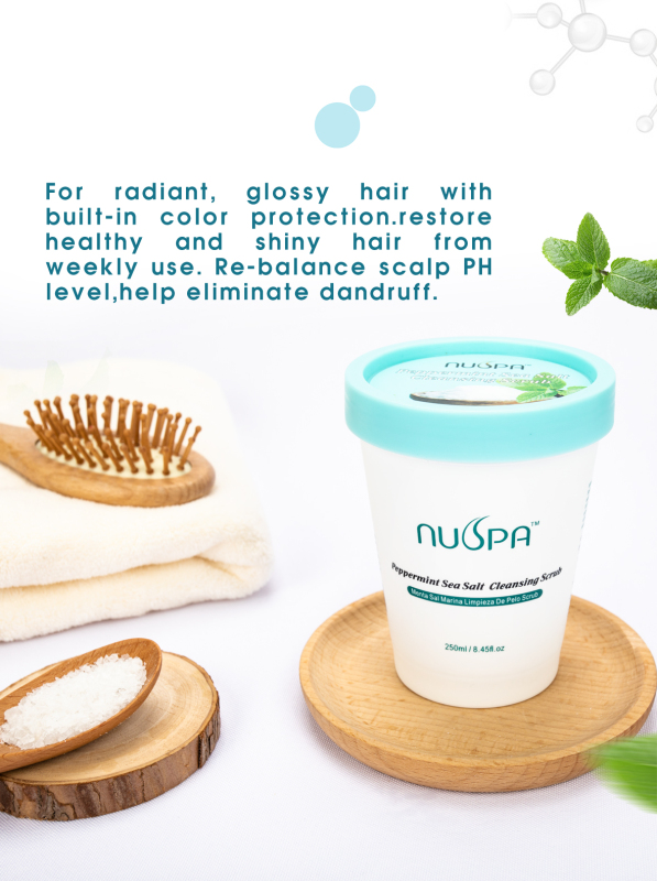 NUSPA Customized Organic Exfoliating Hair Care Wash Natural Deep-Cleansing Scalp Scrub
