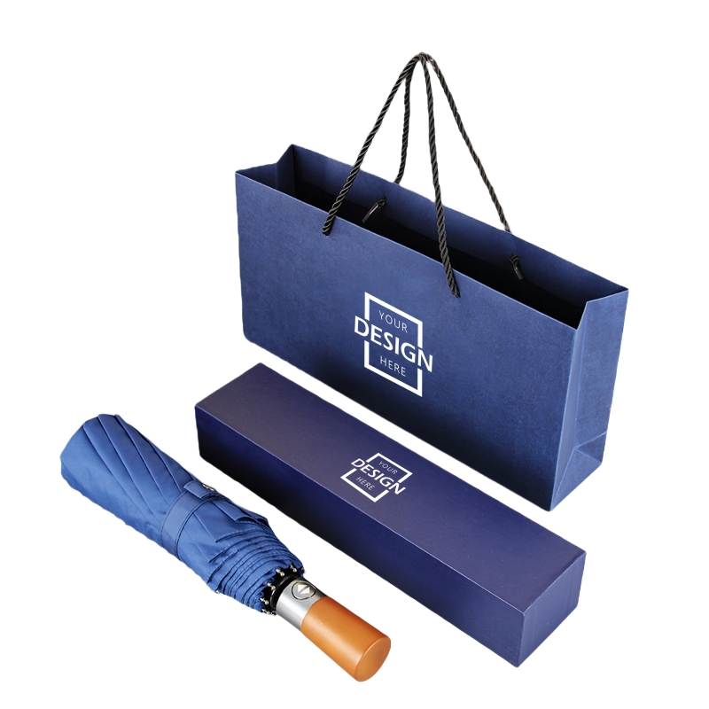 Custom Logo Advertising Umbrellas Ready-to-Gift Corporate Umbrella Sets