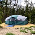 8 pessoas de acampamento de tendas de cabine com cortina dividida