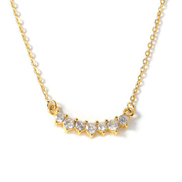 Kalung Loket Zirkon Zirkon Putih 18K White yang disesuaikan