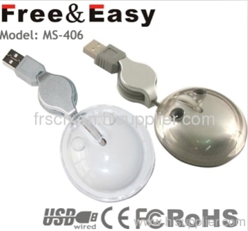 Mini Cute 3d vòng/trứng/bóng hình dạng dây chuột có thể thu vào cáp quang