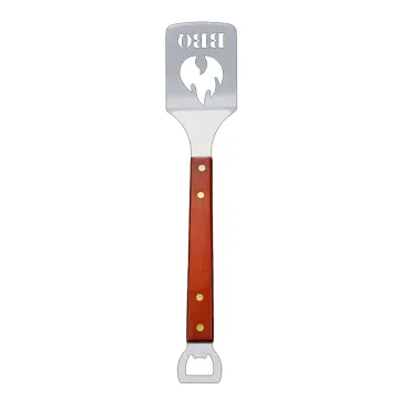 Wooden Handle Barbecue Spatula with Bottle Opener: Essential Accessory for Your Outdoor Cooking Needs