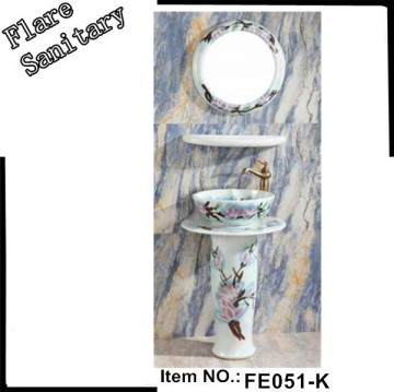 handmade bathroom pedestal sanitary ware porcelain sink