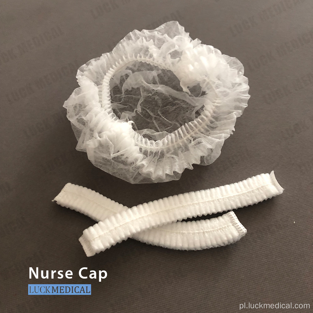 Bez tkanej składanej czapki pielęgniarki