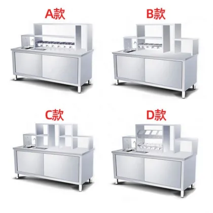 China Factory's Professional Milk Tea Bar Counter with Freezer and Bubble Tea Machine
