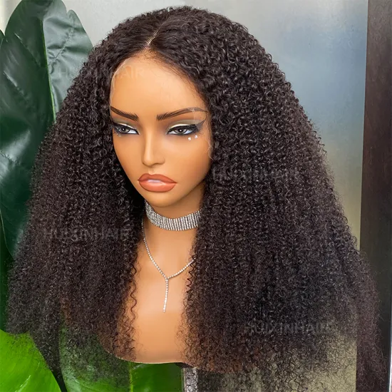 100% Human Hair Kinky Curly 13x4 HD Lace Closure Wig - Virgin Raw Indian Hair