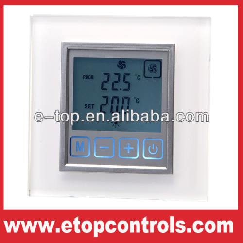 FCU touch screen LCD room thermostat