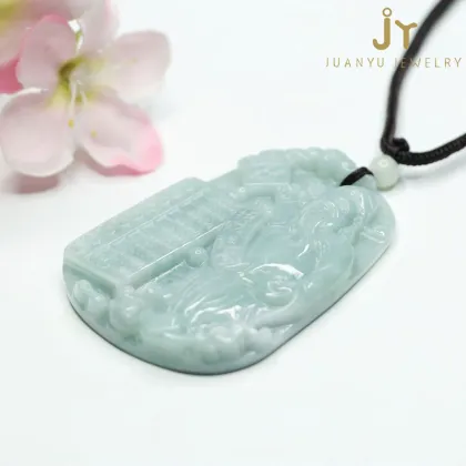 Wholesale Myanmar Jade Pendants: Precious Stones, Gemstones, and God of Wealth Green Jade Pendants