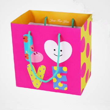 Pink lovely shopping gift paper bag