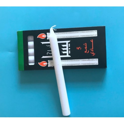 White stick wax candle in black box