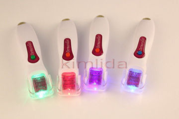Safe Acne Scar Removal , Hair Growth 540 Dns Derma Roller With Led Vibrating