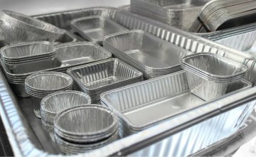 plain aluminum foil container