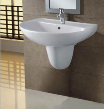 Pedestal Basin Garden Pond White Color Wall-hung Basin Pedestal Basin