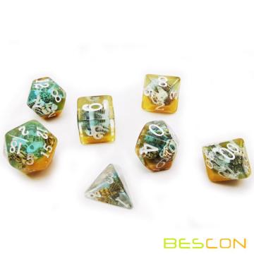 Bescon BeachTime Dice Set, Novelty RPG 7-Dice Set en Brick Box Packing