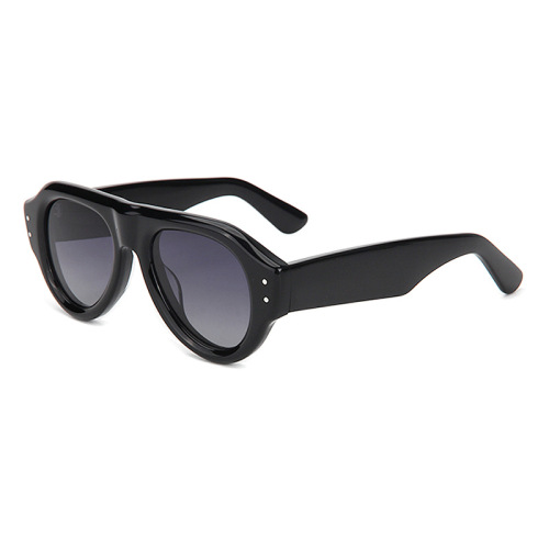 Bold Polarized Aviator Acetate Sunglasses with TAC Lenses