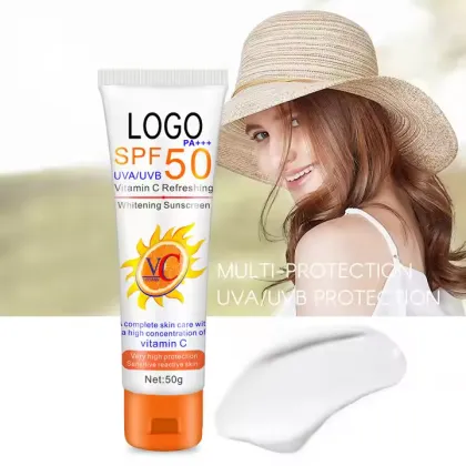 Korean SPF 50+ Organic Anti-Aging Oil-Free Whitening Facial Sunscreen Cream
