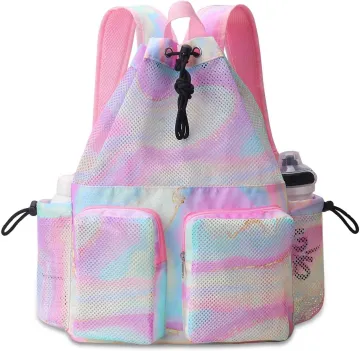 Mesh Drawstring Beach Gym Swim Bag